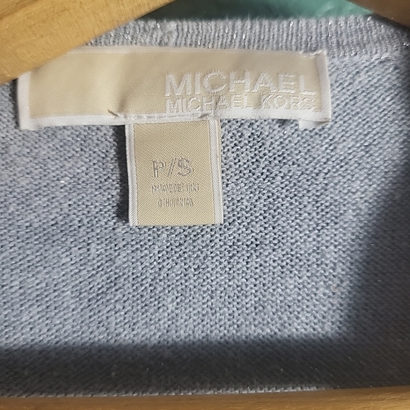 Michael Kors Waterfall Cardigan Gray Women's Size Small EUC - Picture 2 of 5